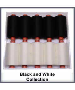 Black and White 10 Colour Set Rasant Thread 1000M