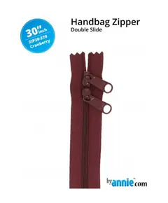 By Annie 30 Inch Handbag Zipper Cranberry - See Video