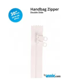 By Annie 30 Inch Handbag Zipper White See Video