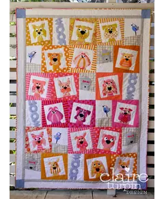 Dogface Applique Quilt Pattern by Claire Turpin Optional Template