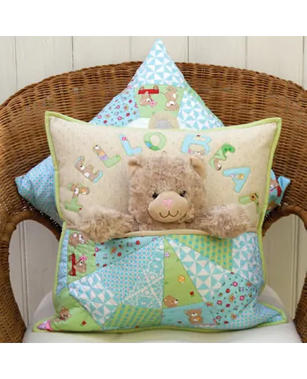 Bear Buddy Applique Cushion Pattern by Claire Turpin 2 Designs Included
