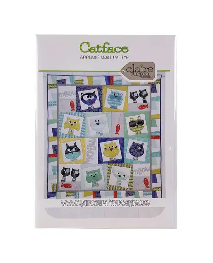 Catface Applique Quilt Pattern by Claire Turpin Optional Template