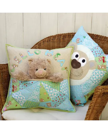 Bear Buddy Applique Cushion Pattern by Claire Turpin 2 Designs Included