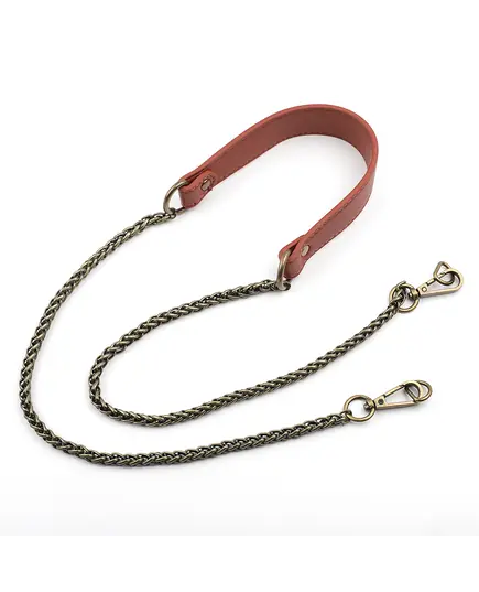 Genuine Leather and Antique Chain Single Strap 116 cms Multiple Colours Available