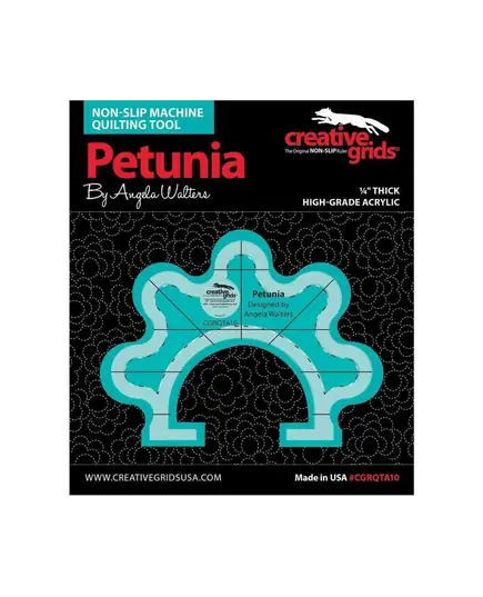 Petunia Creative Grids Non-Slip Free Motion Quilting Tool / Ruler SEE VIDEO