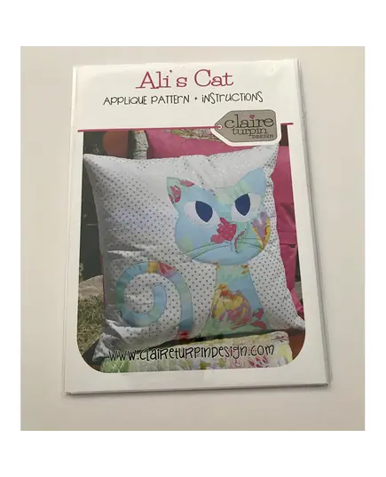 Ali's Cat Applique Cushion Pattern by Claire Turpin