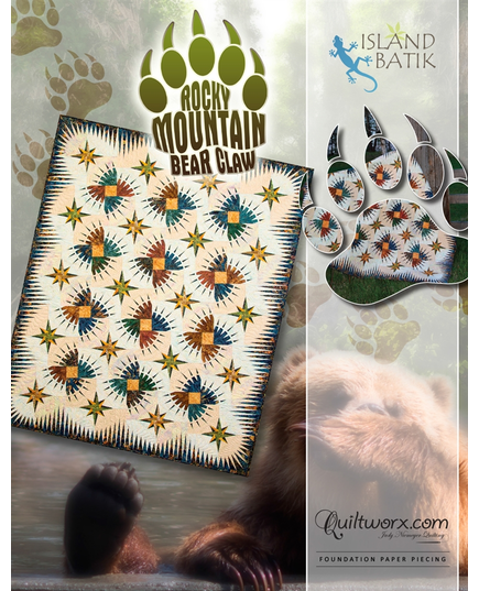 Rocky Mountain Bear Claw Table Runner and Pillow