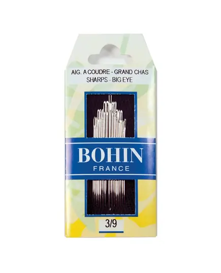 Bohin Sharps Needle Sizes 3 to 9 Big Eye