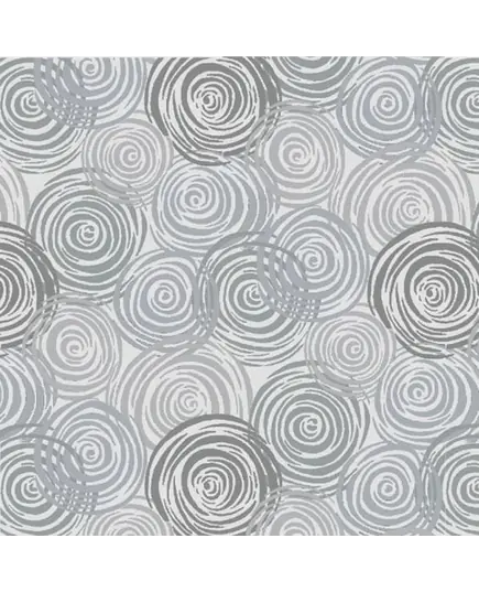 Light Grey - Textured Circles - 2-Ply Flannel - W108in