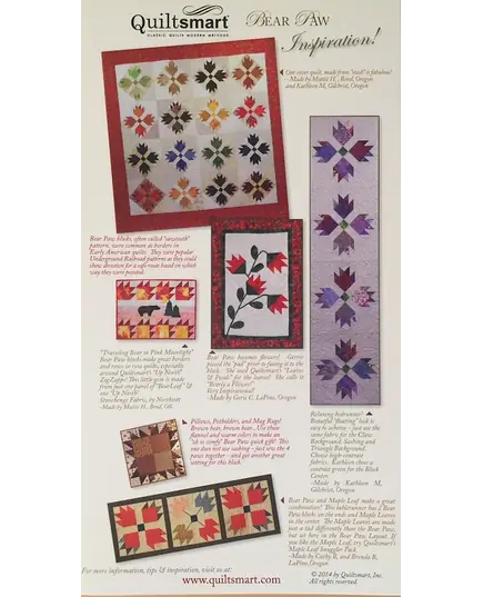 Bear Paw - Classic Pack by Quiltsmart - Printed Interfacing Pattern - SEE VIDEO