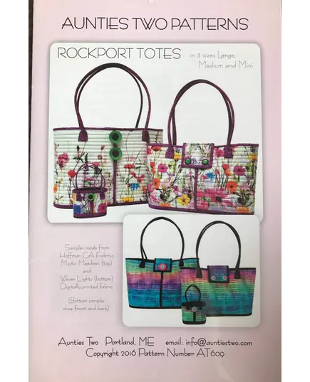 Rockport Totes bag Pattern by Aunties Two