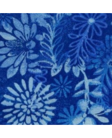 Royal Blue - Wild Floral Forest - W108in