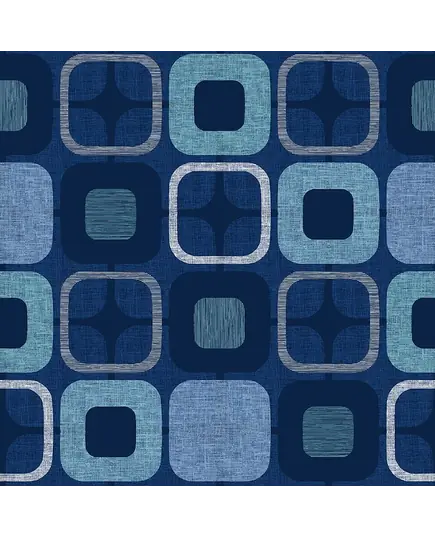 Navy and Blue Squares - W108in 2.75mtr Quilt Backing Fabric 100% Cotton