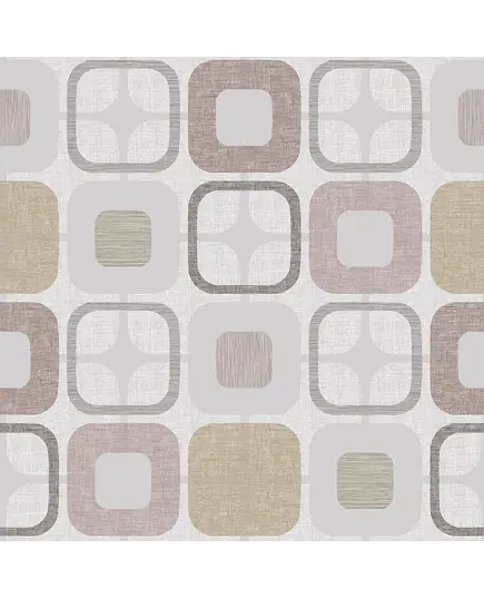 Tan and Light Grey Squares - W108in 2.75mtr Quilt Backing Fabric 100% Cotton