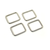 Rectangle Rings Nickel 1 Inch (25mm) x 4 by Sallie Tomato