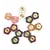 Genuine Leather Flower Magnetic Clasps x 1 Set - Multiple Colours