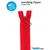 By Annie 40 Inch Handbag Zipper Atom Red - See Video