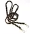 Gold Chain with Leather Insert Single Chain 110 cms Multiple Colours Available