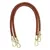 Round PU Leather Braided Bag Handles 60 cms Brown