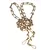 Gold Chain with Leather Insert Single Chain 110 cms Multiple Colours Available