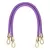 Round PU Leather Braided Bag Handles 60 cms Purple