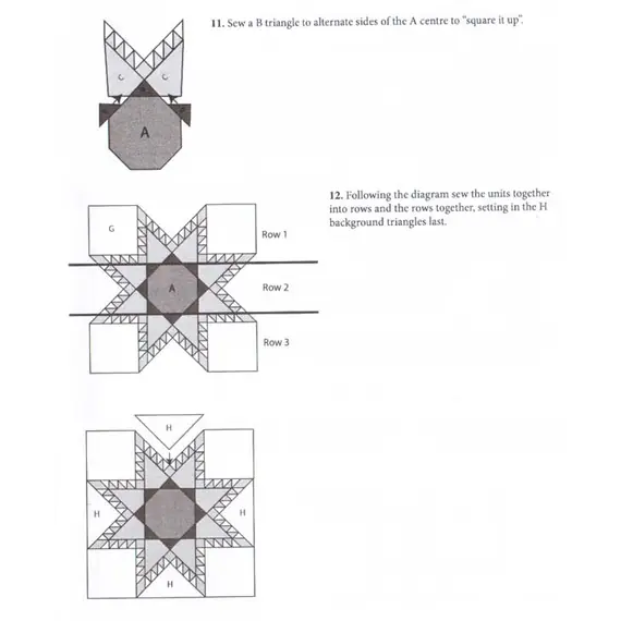 Feathered Star Patchwork Template Meredithe Clark Signature Collection