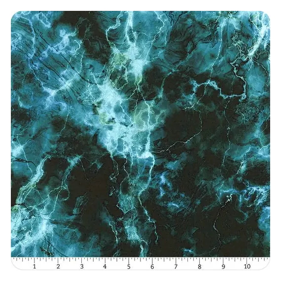 Hoffman Marbled Teal - Digitally Printed