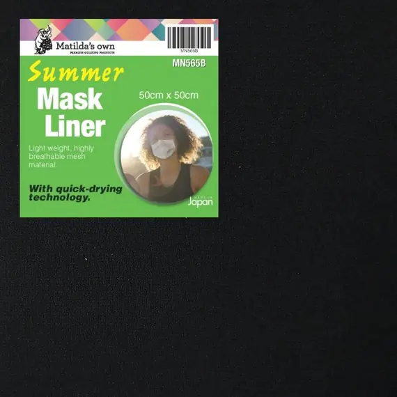 Summer Mask Liner (Black) by Matilda's Own