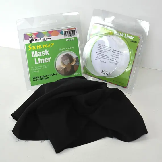 Summer Mask Liner (Black) by Matilda's Own