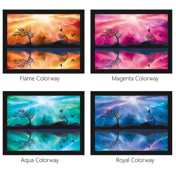 Aqua Bolt Hoffman Quilt Panel 43 x 43 Inches Digital Print