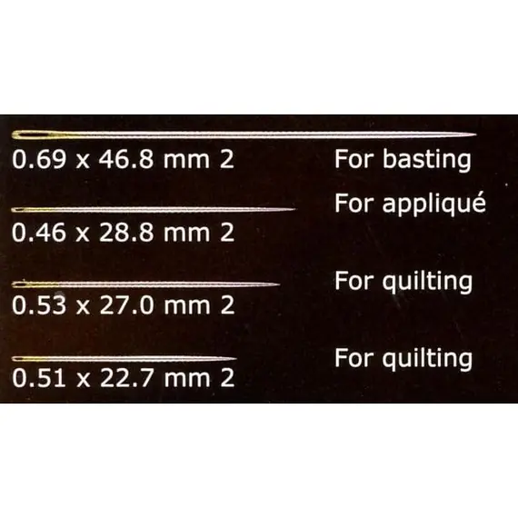 Clover Gold Eye Hawaiian Quilting Needle Set