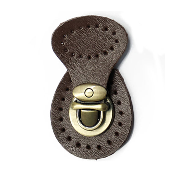 Genuine Leather 2 Piece Mortise Buckle Bag Clasp Multiple Colours Available