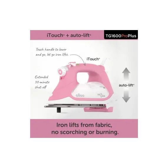Pink Oliso Pro Plus Smart Iron - TG1600Pro  SEE VIDEO