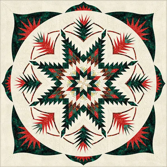 Christmas Cactus Quilt Pattern by Judy Niemeyer