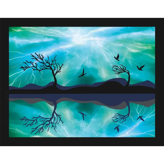 Magenta Bolt Hoffman Quilt Panel 43 x 43 Inches Digital Print