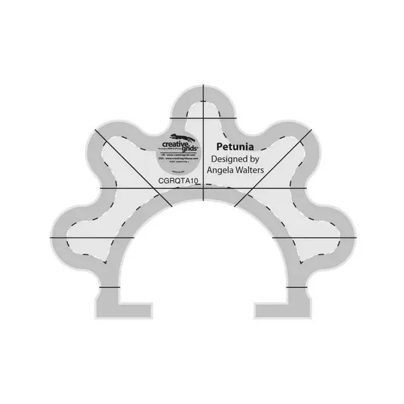 Petunia Creative Grids Non-Slip Free Motion Quilting Tool / Ruler SEE VIDEO