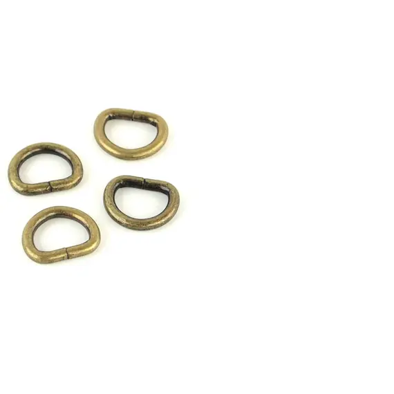 D Rings Antique 1/2 Inch (12mm) x 4 by Sallie Tomato