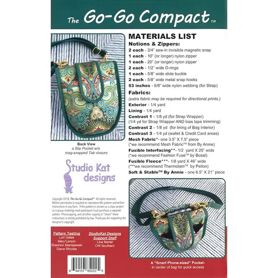 Go Go Compact Bag by Studio Kat Designs