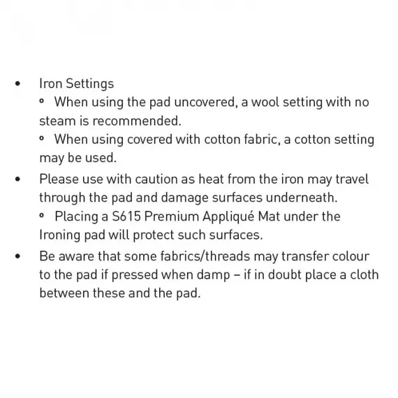 Matilda's Own Wool Ironing Pad Instructions