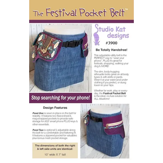 Festival Pocket Belt Pattern by Studio Kat Designs