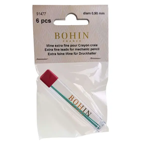 Green REFILLS for Bohin Extra Fine 0.9mm Mechanical Chalk Pencil