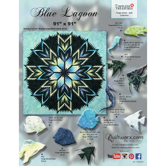 Blue Lagoon Quilt Pattern by Judy Niemeyer