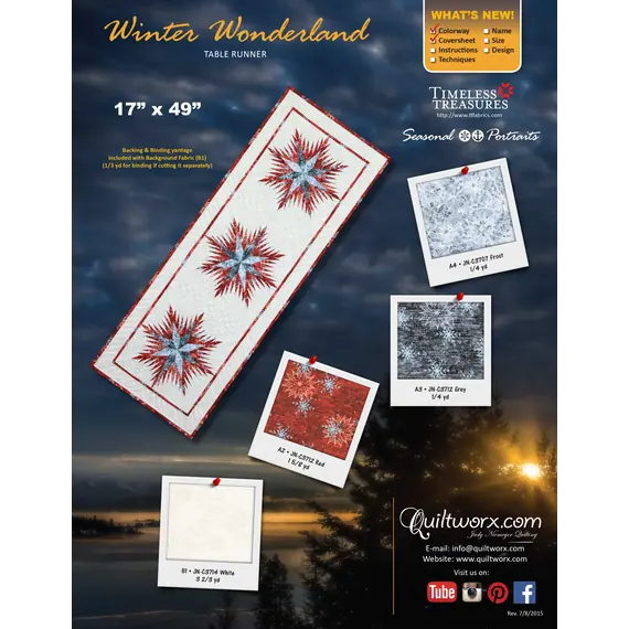 Winter Wonderland Snowflakes Table Runner Pattern Judy Niemeyer