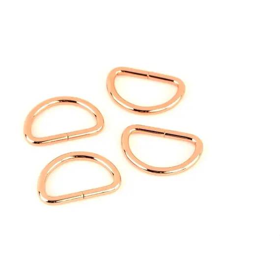 D Rings Rose Gold 1 Inch (25mm) x 4 by Sallie Tomato