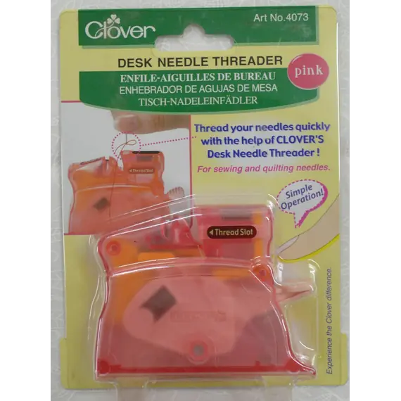 Pink Desk Needle Threader by Clover - See Video