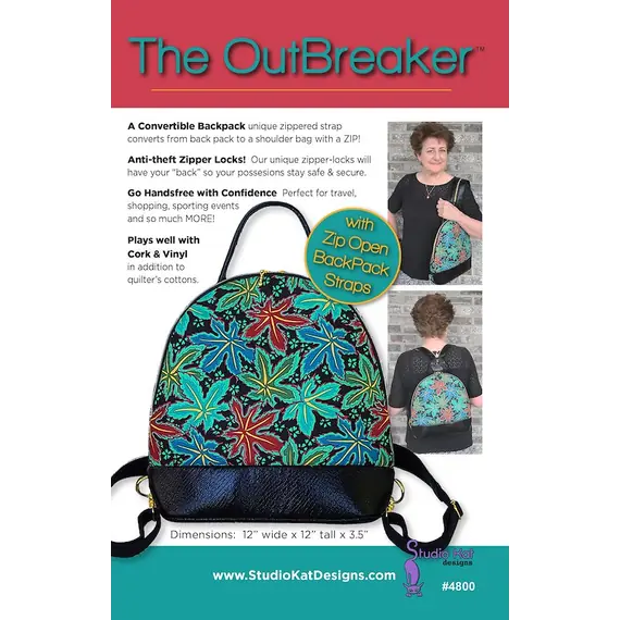 OutBreaker Back Pack or Shoulder Bag Pattern by Studio Kat Designs
