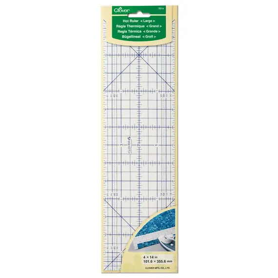 Clover Large Hot Ruler Pressing Tool 4" x 14"