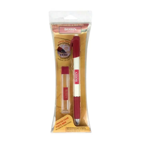 Bohin Extra Fine 0.9mm Mechanical Chalk Pencil White