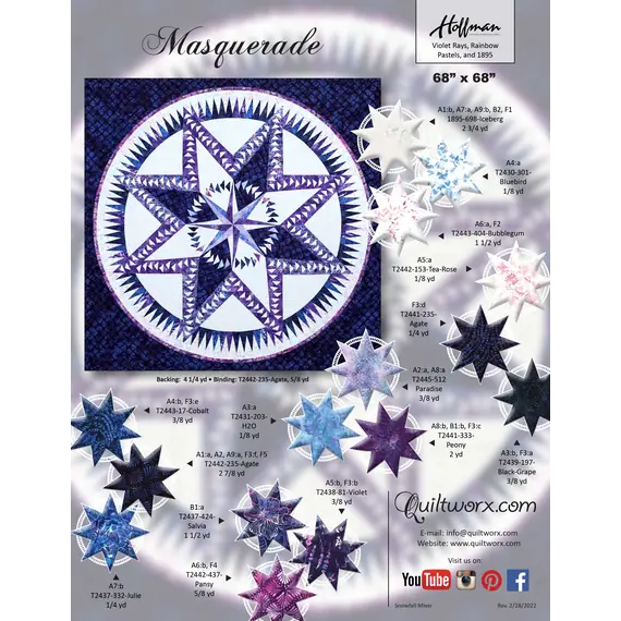 Masquerade Quilt Pattern by Judy Niemeyer