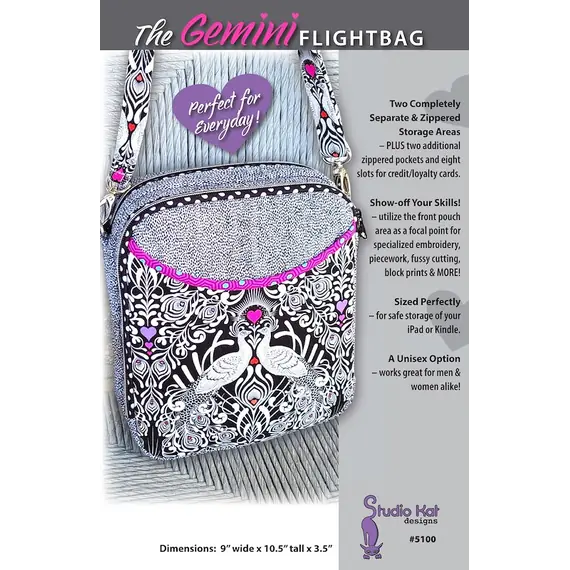 Gemini Flight Bag Pattern by Studio Kat Designs